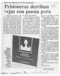 Prisioneras derriban rejas con poesía pura  [artículo].