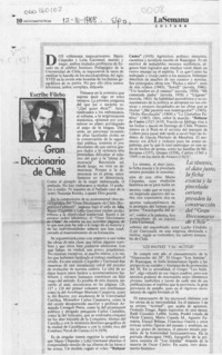 Gran diccionario de Chile  [artículo] Filebo.