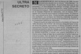 Ultra secreto  [artículo] Roberto Silva Bijit.