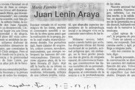 Juan Lenin Araya  [artículo] Mario Ferrero.