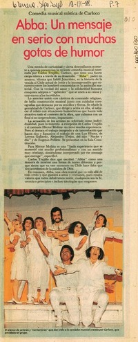 Abba, un mensaje en serio con muchas gotas de humor