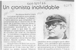 Un cronista inolvidable  [artículo] Marino Muñoz Lagos.