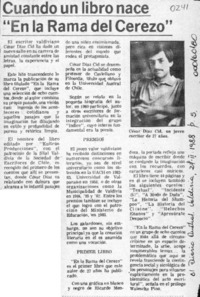 Cuando un libro nace "En la Rama del Cerezo"  [artículo].