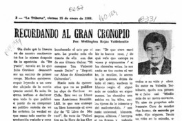 Recordando al gran cronopio  [artículo] Wellington Rojas Valdebenito.
