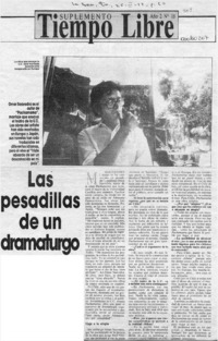 Las pesadillas de un dramaturgo  [artículo] Marta Hansen.