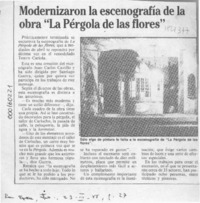 Modernizaron la escenografía de la obra "La pérgola de las flores"  [artículo].