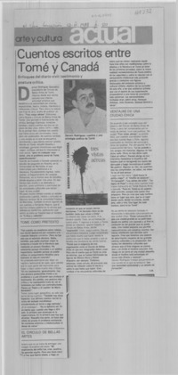 Cuentos escritos entre Tomé y Canadá