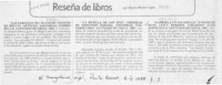 Reseña de libros  [artículo] Marino Muñoz Lagos.