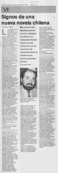 Signos de una nueva novela chilena