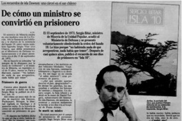 De cómo un ministro se convirtió en prisionero