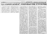 "La confianza", tiendas de cuentos  [artículo] Carlos E. Kauffmann L.