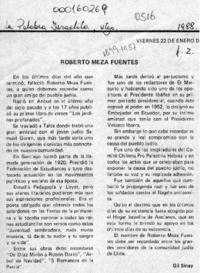 Roberto Meza Fuentes  [artículo] Gil Sinay.