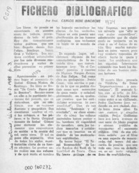 Fichero bibliográfico  [artículo] Carlos René Ibacache.