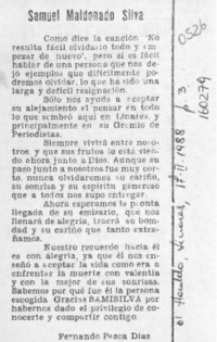 Samuel Maldonado Silva  [artículo] Fernando Pezoa Díaz.