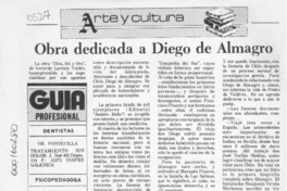 Obra dedicada a Diego de Almagro  [artículo].