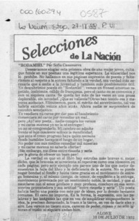Selecciones de La Nación  [artículo] Alone.