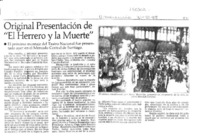 Original presentación de "El herrero y la muerte"  [artículo].