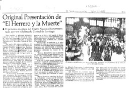 Original presentación de "El herrero y la muerte"  [artículo].