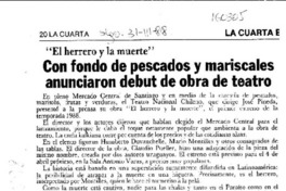 Con fondo de pescados y mariscales anunciaron debut de obra de teatro  [artículo].
