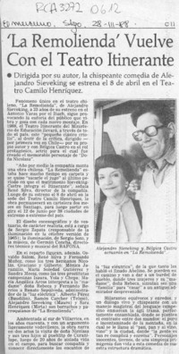 "La Remolienda" vuelve con el Teatro Itinerante  [artículo].