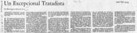 Un excepcional tratadista  [artículo] Hermógenes Pérez de Arce.