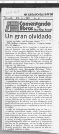 Un gran olvidado  [artículo] Jorge Aliaga Marchant.