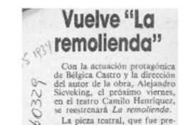 Vuelve "La Remolienda"  [artículo].