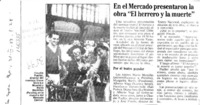 En el Mercado presentaron la obra "El herrero y la muerte"  [artículo].