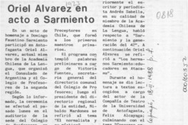 Oriel Alvarez en acto a Sarmiento  [artículo].