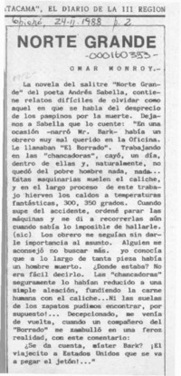 Norte Grande  [artículo] Omar Monroy.