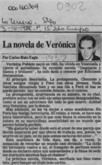 La novela de Verónica  [artículo] Carlos Ruiz-Tagle.