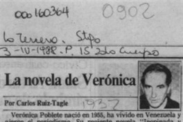 La novela de Verónica  [artículo] Carlos Ruiz-Tagle.