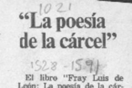 La Poesía de la cárcel  [artículo]