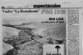 Vuelve "La remolienda"  [artículo].