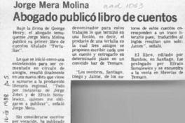 Abogado publicó libro de cuentos  [artículo].