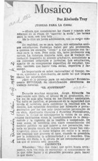 Mosaico  [artículo] Abelardo Troy.