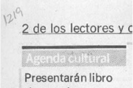 Presentarán libro de tratados históricos  [artículo].