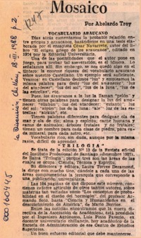 Mosaico  [artículo] Abelardo Troy.