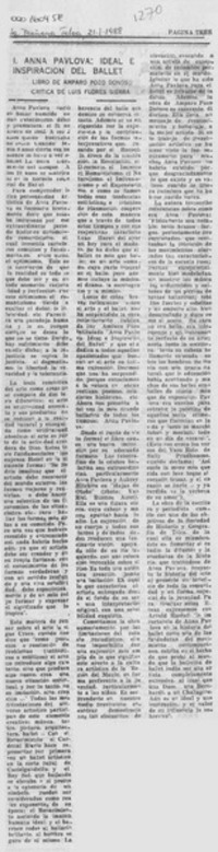 Anna Pavlova, ideal e inspiración del ballet