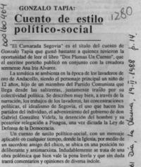 Cuento de estilo político-social  [artículo].