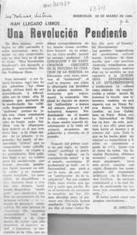 Una revolución pendiente  [artículo] El Director.