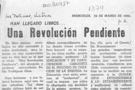 Una revolución pendiente  [artículo] El Director.