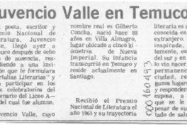 Juvencio Valle en Temuco  [artículo].