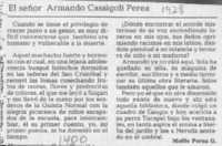 El señor Armando Cassigoli Perea  [artículo] Mollie Perea G.
