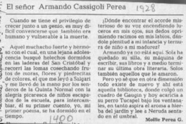 El señor Armando Cassigoli Perea  [artículo] Mollie Perea G.