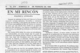 Polémica literaria  [artículo] Gonzalo Tapia Díaz.