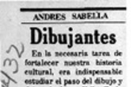 Dibujantes  [artículo] Andrés Sabella.