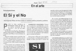 El Sí y el No  [artículo] Elena Vial.
