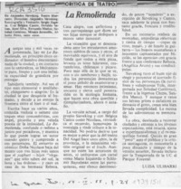 La remolienda  [artículo] Luisa Ulibarri.