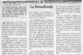 La remolienda  [artículo] Luisa Ulibarri.